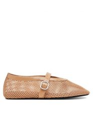 Badura Baleriny MIMOSA-SLT-24067P-52 Beżowy. Brązowe baleriny damskie Badura, bez wzorów, z materiału, bez obcasa. Za 229.99 zł.