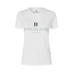 Koszulka damska Kingsland Classic. Białe koszulki sportowe damskie KINGSLAND, bez wzorów, bez kołnierzyka, bez ramiączek. Za 239.50 zł.