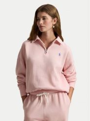 Polo Ralph Lauren Bluza 211B18685008 Różowy Relaxed Fit. Czerwone bluzy damskie Polo Ralph Lauren, l, bez wzorów, z bawełny, bez kaptura. Za 818.99 zł.