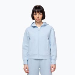 Bluza damska Pitbull Discovery Hooded Zip. Niebieskie bluzy damskie PITBULL, m, bez wzorów, z bawełny, bez kaptura. Za 249.99 zł.