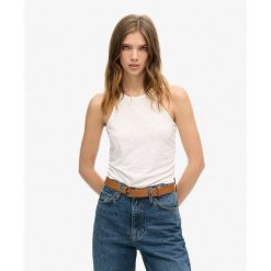 Top marszczony. Białe bielizna termoaktywna damska Superdry., bez wzorów, bez ramiączek. W wyprzedaży za 94.60 zł.