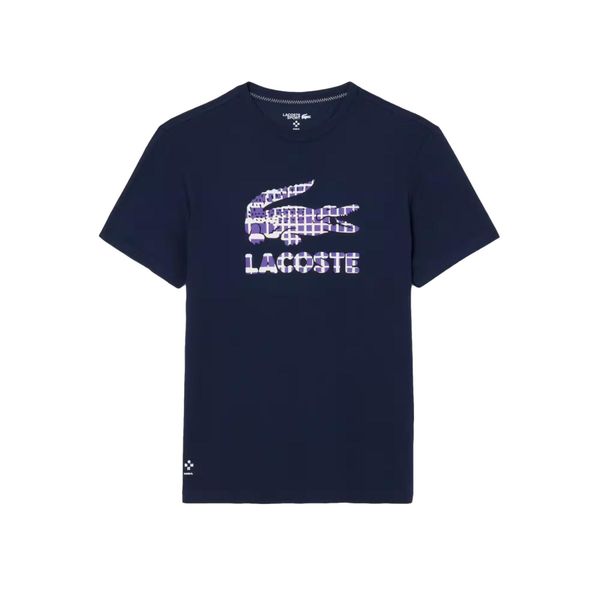 Koszulka Lacoste Daniil Medvedev. Niebieskie koszulki sportowe męskie Lacoste, xl, bez wzorów, z materiału, bez kołnierzyka, bez ramiączek, na fitness i siłownię. Za 369.95 zł.