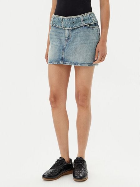 HUGO Spódnica jeansowa Gamini 50541549 Niebieski Regular Fit. Niebieskie spódnice damskie Hugo, xs, bez wzorów, z bawełny. Za 229.99 zł.