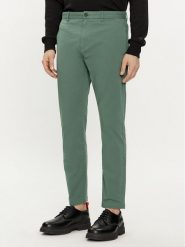 Hugo Chinosy David222D 50468314 Zielony Slim Fit. Zielone eleganckie spodnie męskie Hugo, m, bez wzorów, z bawełny. Za 499.99 zł.