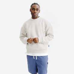 Bluza męska Elementals okrągły dekolt. Brązowe bluzy męskie Decathlon, m, bez wzorów, z bawełny, bez kaptura. W wyprzedaży za 129.99 zł.