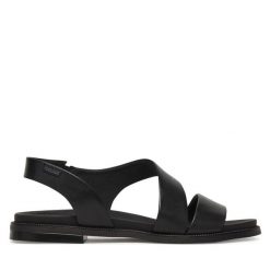 Sandały Pikolinos. Czarne sandały damskie Pikolinos, bez wzorów, bez obcasa, na płaskiej podeszwie, bez zapięcia. Za 489.99 zł.