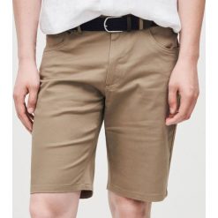 Bermudy z paskiem - szary. Szare szorty damskie Reserved, l, bez wzorów, z tkaniny. Za 139.99 zł.