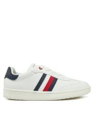 Tommy Hilfiger Sneakersy Stripe Low Cut Lace-Up Sneaker T3X9-33850-1355 S Biały. Białe buty sportowe chłopięce Tommy Hilfiger, bez wzorów, ze skóry, bez zapięcia. Za 219.99 zł.
