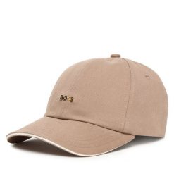 Czapka z daszkiem BOSS. Brązowe czapki i kapelusze damskie Boss, bez wzorów. Za 129.99 zł.