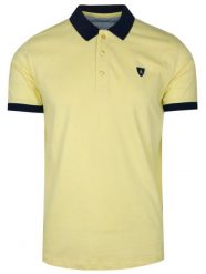 Męska Koszulka Polo - Bartex - Żółta. Żółte koszulki polo męskie Bartex, l, bez wzorów, z bawełny, casualowe, bez ramiączek. Za 159.00 zł.