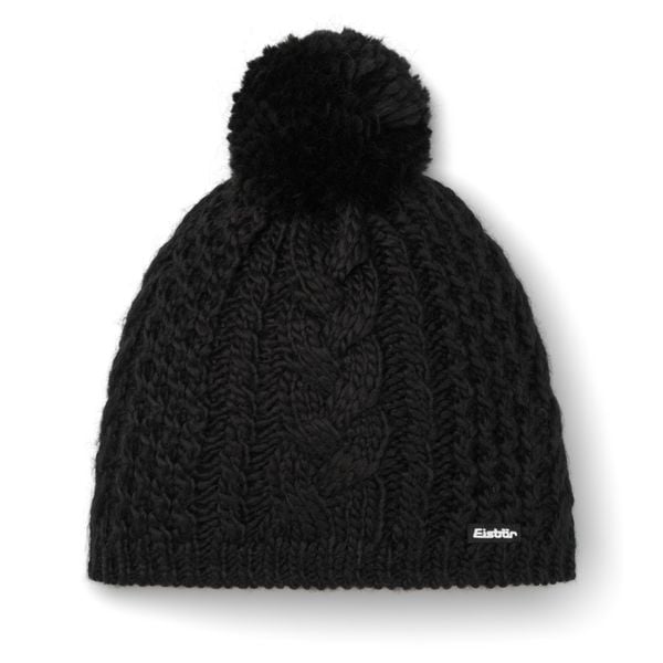 Czapka Eisbar Afra Pompon MÜ. Czarne czapki i kapelusze damskie Eisbar, na zimę, bez wzorów, z materiału, sportowe. Za 179.90 zł.