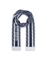 Guess Szalik W4BZ22 Z3JD2 Granatowy. Niebieskie rękawiczki damskie Guess, z aplikacjami, z materiału. Za 239.99 zł.