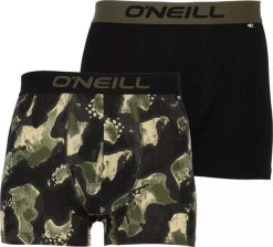 O Neill Męskie bokserki O'neill MEN BOXER CAMO & PLAIN 2PK rozmiar L. Zielone bokserki męskie O Neill, l, bez wzorów. Za 60.98 zł.