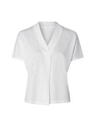 Opus Koszulka - Sanze Kobiety biały, 44. Białe t-shirty damskie Opus, bez wzorów, z materiału, eleganckie, bez kołnierzyka. Za 139.95 zł.
