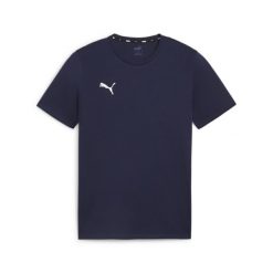 Koszulka męska Puma Team Goal Casuals Tee. Niebieskie koszulki sportowe męskie Puma, l, bez wzorów, bez kołnierzyka, bez ramiączek, na fitness i siłownię. Za 108.65 zł.