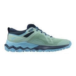 Damskie buty trailowe Mizuno Wave Ibuki 4 GTX. Zielone obuwie sportowe damskie Mizuno, bez wzorów, z gore-texu, do biegania, mizuno wave. Za 339.99 zł.