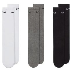 Amortyzowane Skarpety Do Butów Unisex Dla Dorosłych (zestaw 3 Sztuk). Białe skarpety męskie Nike, bez wzorów, z bawełny. Za 155.99 zł.