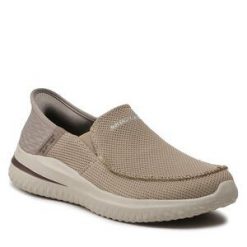 Półbuty Skechers. Brązowe półbuty na co dzień męskie Skechers, bez zapięcia. Za 379.99 zł.