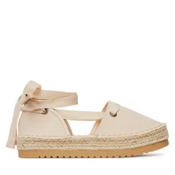 Espadryle DeeZee. Brązowe espadryle damskie DeeZee, bez wzorów, bez obcasa, bez zapięcia. Za 119.99 zł.