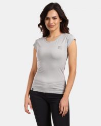 Damska bawełniana koszulka Kilpi LOS-W. Szare t-shirty damskie Kilpi, bez wzorów, z bawełny, klasyczne, bez kołnierzyka. Za 91.56 zł.