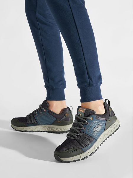 Skechers Trekkingi Escape Plan 51591/NVOR Granatowy. Niebieskie półbuty na co dzień męskie Skechers, trekkingowe. Za 356.99 zł.
