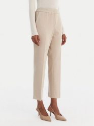 BOSS Spodnie materiałowe Tapria 50555740 Beżowy Slim Fit. Brązowe spodnie materiałowe damskie Boss, bez wzorów, z materiału. Za 899.99 zł.