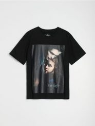 Koszulka z krótkim rękawem Twilight - czarny. Czarne t-shirty damskie Sinsay, l, bez wzorów, bez kołnierzyka. Za 39.99 zł.