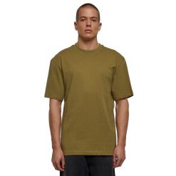 Koszulka Męska Gładka Taliowana. Zielone koszulki sportowe męskie Urban Classics, l, bez wzorów, bez kołnierzyka, bez ramiączek, trekkingowe. Za 57.99 zł.