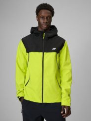 4F Kurtka przejściowa membrana 5000 męska - zielona L. Zielone kurtki męskie 4f, l, bez wzorów, z materiału, biznesowe, bez kaptura. Za 399.99 zł.