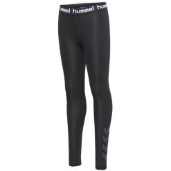 Legginsy dziewczęce Hummel Tona. Czarne spodnie sportowe dla dziewczynek Hummel, bez wzorów, na jogę i pilates. Za 172.00 zł.
