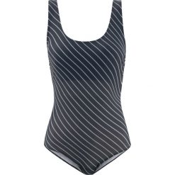 Kostium kąpielowy bonprix czarny w paski. Czarne kostiumy jednoczęściowe damskie bonprix, w paski. Za 79.99 zł.