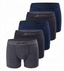 Beon Męskie bokserki Martes essentials RAVOR 5PACK black/grey/navy rozmiar XXL. Czarne bokserki męskie Beon, m, bez wzorów. Za 73.86 zł.
