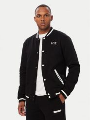 EA7 Emporio Armani Bluza 7M002146 AF10377 UC001 Czarny Regular Fit. Czarne bluzy męskie EA7 Emporio Armani, m, bez wzorów, z bawełny, bez kaptura. Za 549.99 zł.