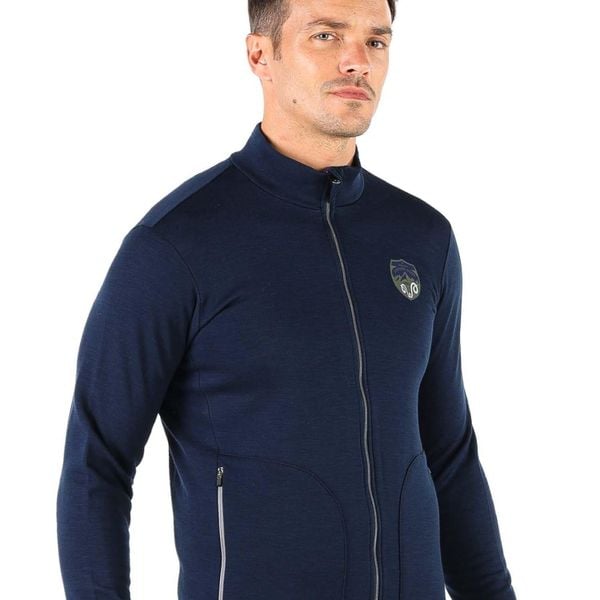 Kurtka turystyczna męska Woolona Bornova 100% Merino. Niebieskie kurtki męskie WOOLONA, m, bez wzorów, bez kaptura. W wyprzedaży za 585.00 zł.