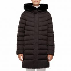 Kurtka GEOX W CHLOO Czarny. Czarne kurtki damskie Geox, bez wzorów, z tkaniny, bez kaptura. Za 792.99 zł.