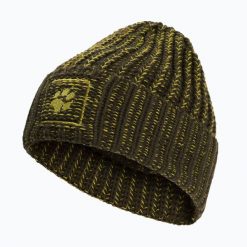 Czapka zimowa Jack Wolfskin Badge Beanie. Zielone czapki i kapelusze męskie Jack Wolfskin, na zimę, bez wzorów, z materiału. Za 119.99 zł.