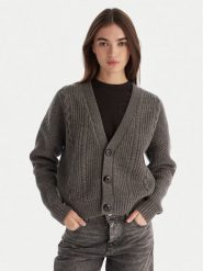 G-Star Raw Kardigan Cable D27729-D770 Szary Relaxed Fit. Szare kardigany damskie G-Star Raw, l, bez wzorów, z wełny, retro, bez kołnierzyka, bez ramiączek, bez kaptura. Za 579.99 zł.