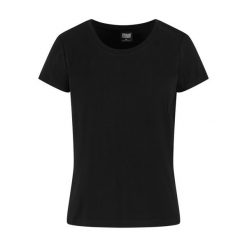 Koszulka damska Urban Classics Sorona. Czarne t-shirty damskie Urban Classics, bez wzorów, bez kołnierzyka. Za 102.00 zł.
