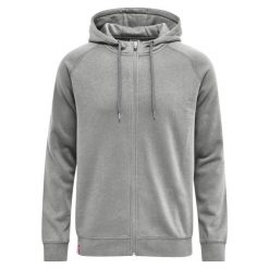 Bluza z kapturem i zamkiem błyskawicznym Hummel Red Classic. Szare bluzy męskie Hummel, xl, bez wzorów, z bawełny, z kapturem, na fitness i siłownię. Za 211.75 zł.