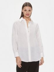 Marella Koszula Racla 2413111104 Biały Regular Fit. Białe bluzki damskie Marella, bez wzorów, ze lnu, bez kołnierzyka, bez ramiączek. Za 469.99 zł.
