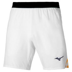 Szorty Mizuno Amplify. Szare krótkie spodenki sportowe męskie Mizuno, l, bez wzorów, z materiału, na fitness i siłownię. Za 146.30 zł.