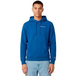 Bluza męska CHAMPION Hooded Sweatshirt. Niebieskie bluzy męskie Champion, m, bez wzorów, z materiału, z kapturem. Za 190.99 zł.