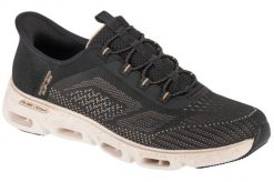 Buty sportowe Sneakersy damskie, Slip-Ins: Glide-Step Gratify - Pace. Czarne obuwie sportowe damskie Skechers, bez wzorów, z materiału, trekkingowe. Za 524.35 zł.