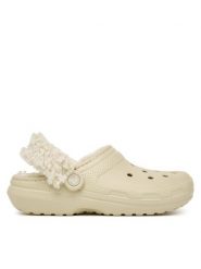 Crocs Klapki Classic Fleece Lined Clog Quartz 211396 Beżowy. Brązowe klapki damskie Crocs, bez wzorów, z tworzywa sztucznego, bez obcasa. Za 259.99 zł.