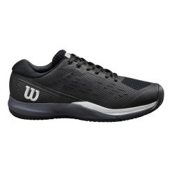 Buty do tenisa Wilson RUSH Pro Ace. Czarne buty sportowe męskie Wilson, z gumy, bez zapięcia, tenisowe. Za 479.99 zł.