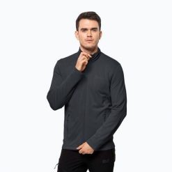 Bluza trekkingowa męska Jack Wolfskin Kolbenberg FZ. Czarne bluzy męskie Jack Wolfskin, m, bez wzorów, bez kaptura. Za 349.99 zł.