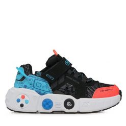 Sneakersy Skechers. Czarne trampki i tenisówki chłopięce Skechers, bez wzorów, bez zapięcia. Za 199.99 zł.