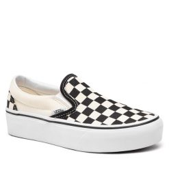 Tenisówki Vans. Białe półbuty damskie Vans, bez wzorów, bez zapięcia. Za 239.99 zł.