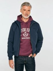 Kurtka męska wiatrówka granatowa brinley 403. Niebieskie płaszcze męskie Big Star, l, bez wzorów, z tkaniny, eleganckie, bez kaptura. Za 349.99 zł.