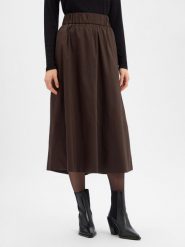 Neo Noir spódnica midi - Yara Kobiety Bawełna brązowy, 38. Brązowe spódnice damskie Neo Noir, bez wzorów, z bawełny, midi. Za 349.95 zł.